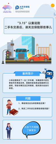 “3.15”以案說險(xiǎn)  二手車交易后，請(qǐng)關(guān)注保險(xiǎn)那些事兒