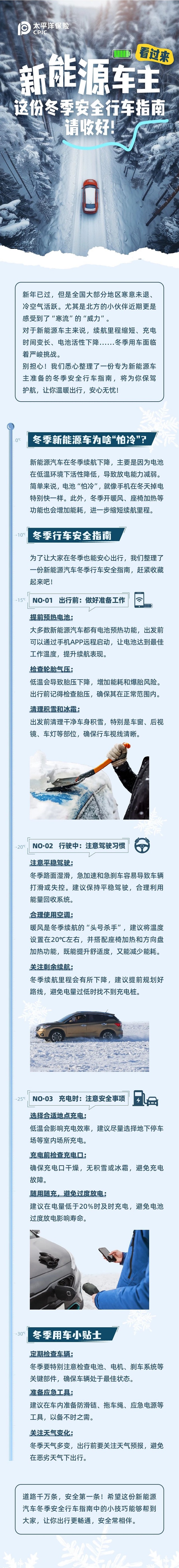 新能源車主看過來，這份冬季安全行車指南請收好！